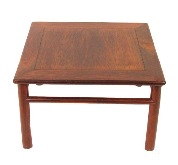 Appraisal: A Chinese hardwood low table height in width in depth