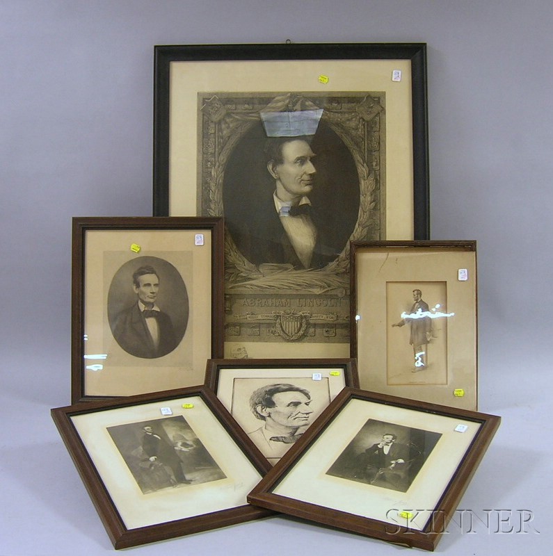 Appraisal: Ten Assorted Framed th Century Abraham Lincoln Portrait Prints including