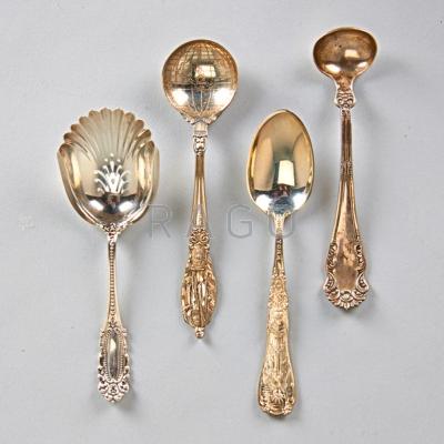 Appraisal: ASSORTED SILVER DECORATIVE SPOONS Tiffany Co spoon celebrating years of