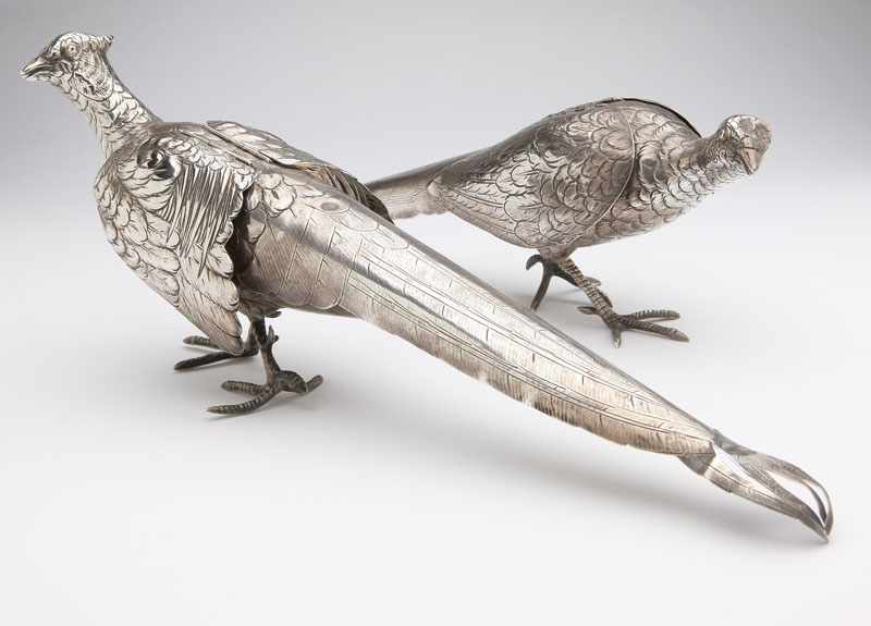 Appraisal: th century each marked ''Sterling'' to underside of tail feather