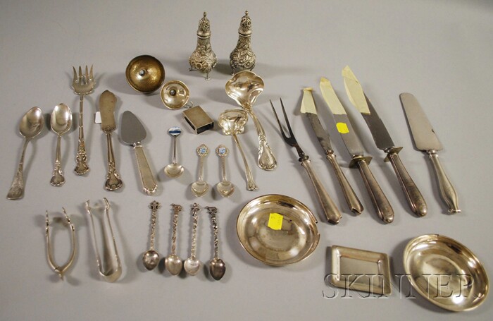 Appraisal: Group of Miscellaneous Silver Flatware and Serving Items a pair