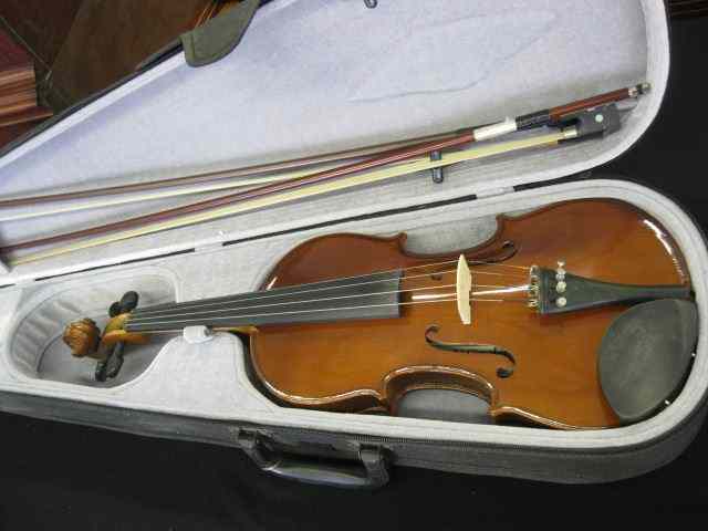 Appraisal: H Siegler Violin with bow and case nice student style