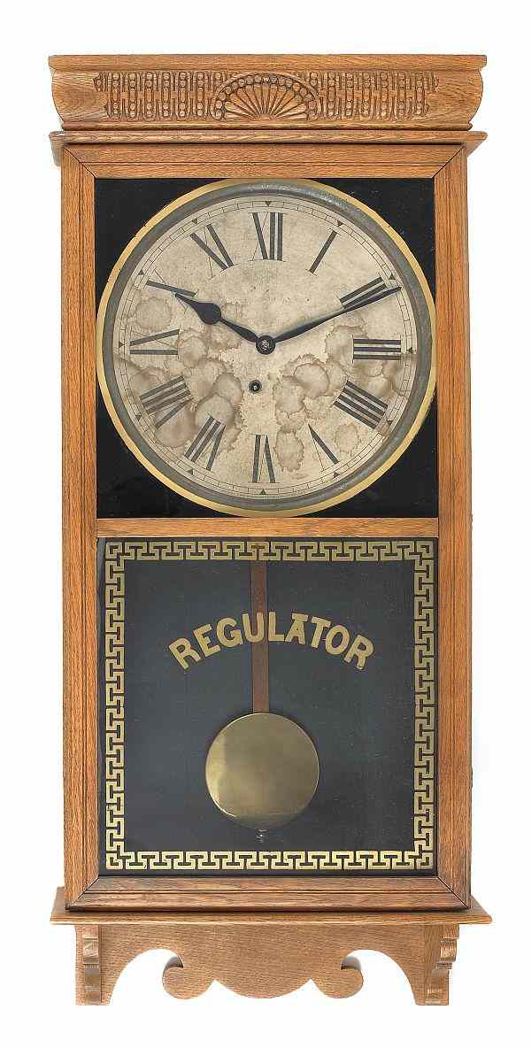 Appraisal: Ingraham oak regulator clock h