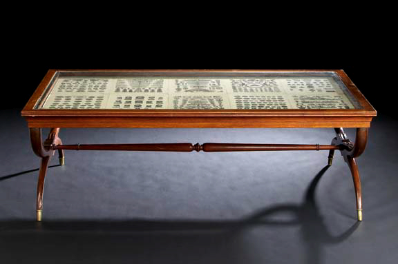 Appraisal: Monumental French Mahogany Cocktail Table in the Directoire taste of