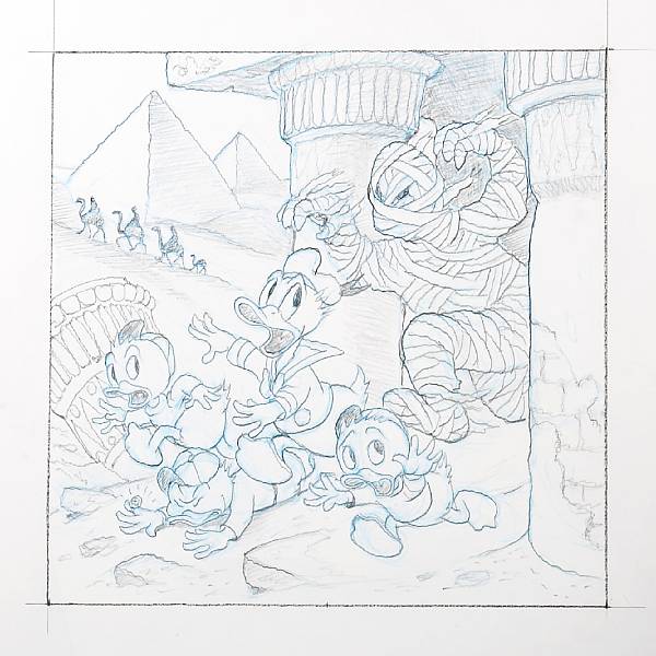 Appraisal: Carl Barks - Original Artwork to Preliminary Drawing to The