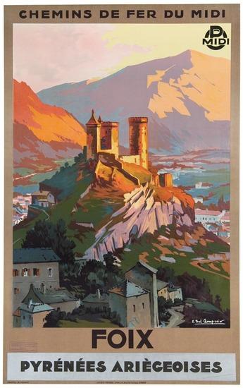 Appraisal: CHAMPSEIX Paul E FOIX lithograph in colors c condition B