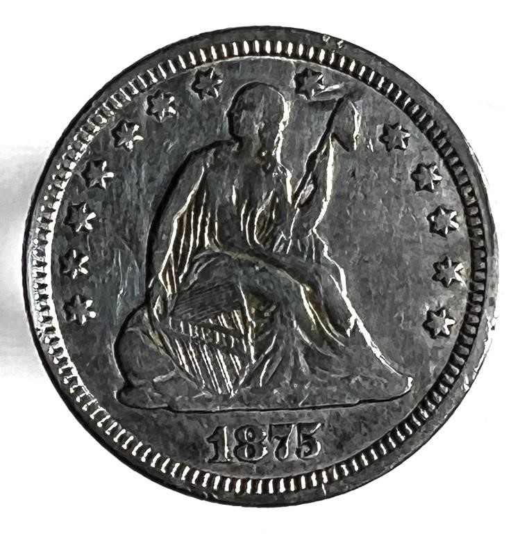 Appraisal: US Liberty Seated twenty five cent silver coin