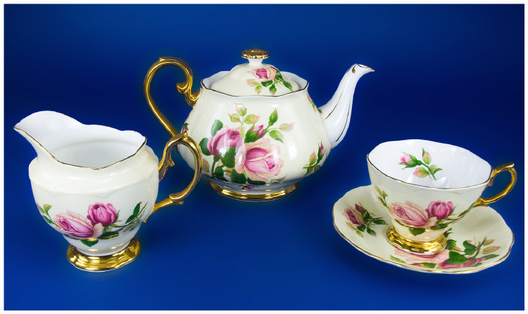 Appraisal: Royal Albert ' English Beauty' Teaset Rare colourway- yellow ground