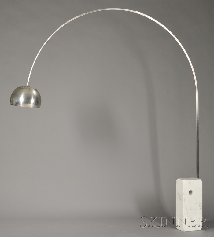 Appraisal: Achille and Pier Castiglioni Arco Floor Lamp Stainless steel aluminum