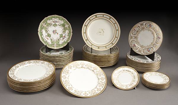 Appraisal: An assembled grouping of English bone china plates late th