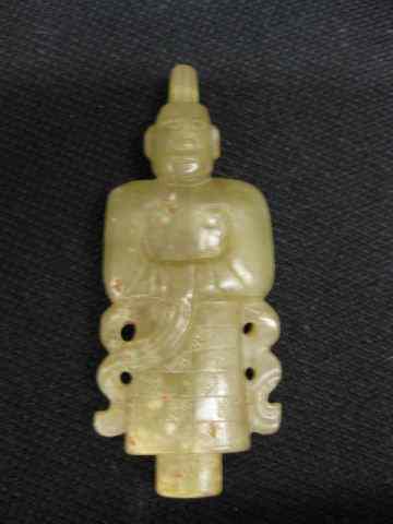 Appraisal: Chinese Carved Jade Figural Toggleor Pendant '' long '' wide