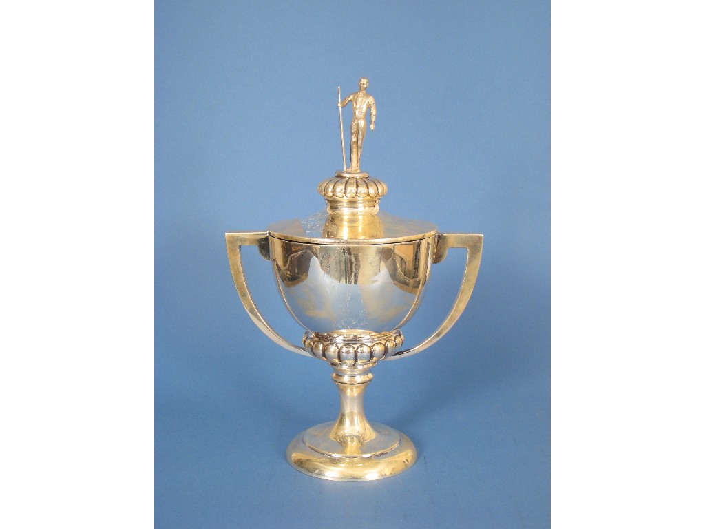 Appraisal: A George V two handled Trophy and Cover with snooker