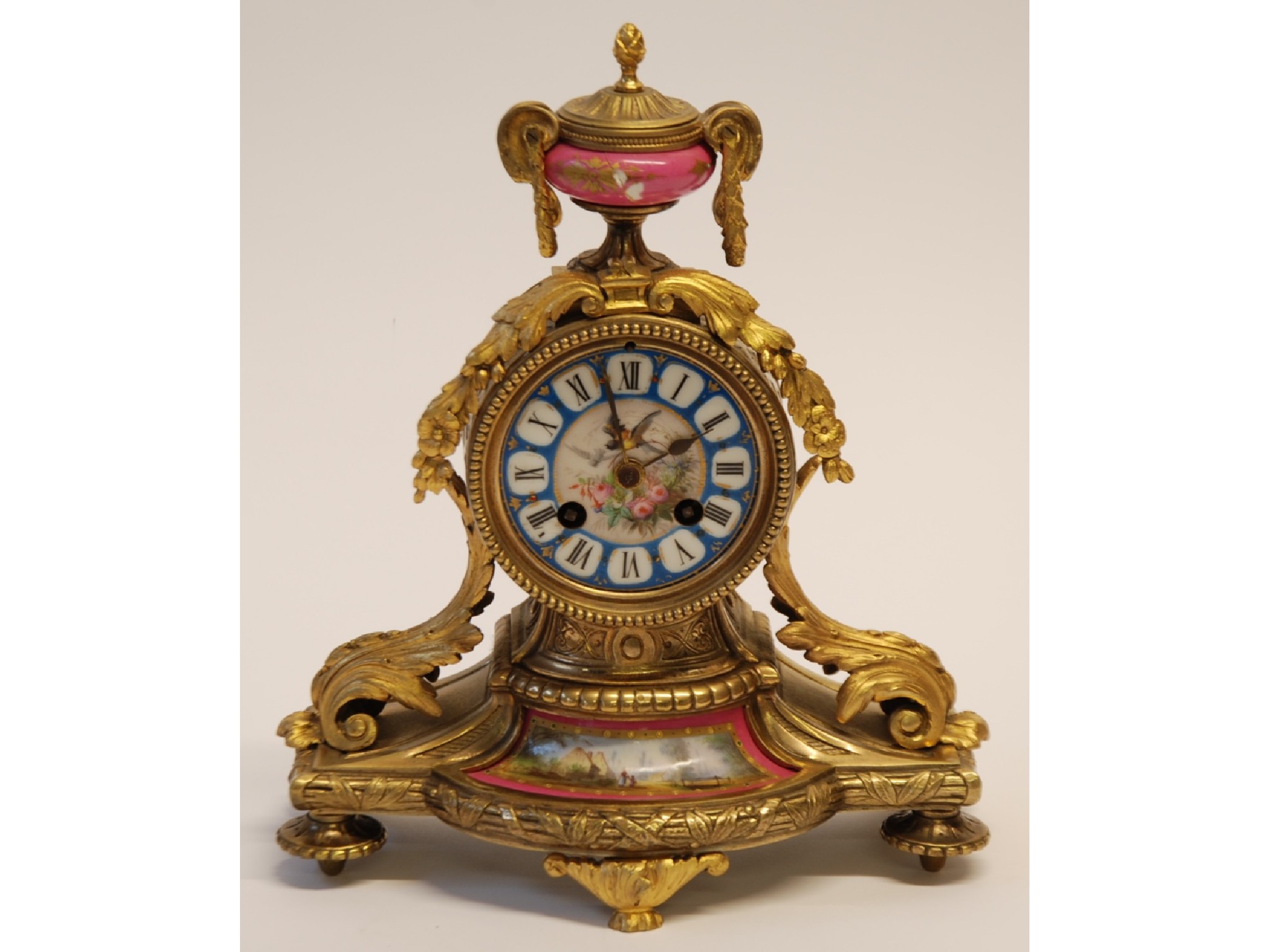 Appraisal: JAPY-FRERES PARIS EARLY TWENTIETH CENTURY GILT BRONZE AND PORCELAIN MOUNTED