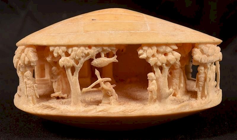 Appraisal: Antique Ivory Carving from India Antique Ivory Carving from India