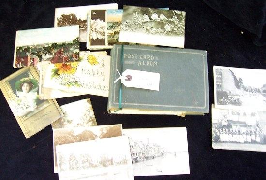 Appraisal: A small postcard album mainly local topographical views also a