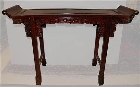 Appraisal: Asian Hardwood Altar Table Estimate -