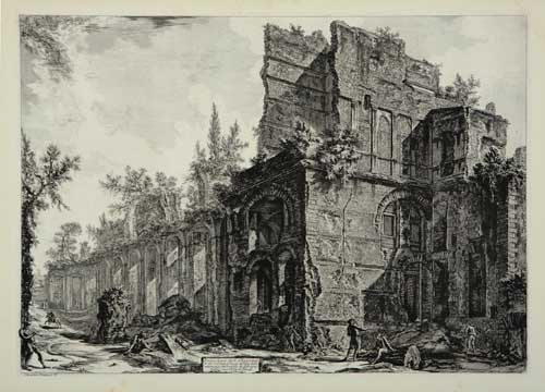 Appraisal: GIOVANNI B PIRANESI Rovine di uno degli alloggiamenti de' Soldati