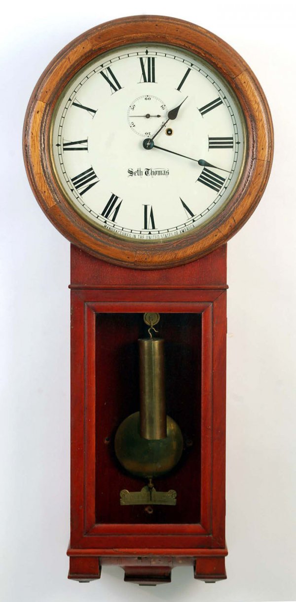 Appraisal: A Regulator No hanging clock by the Seth Thomas firm