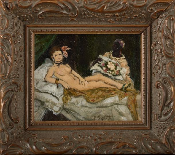 Appraisal: Peggy Smith American Contemporary Mini Manet oil on panel signed