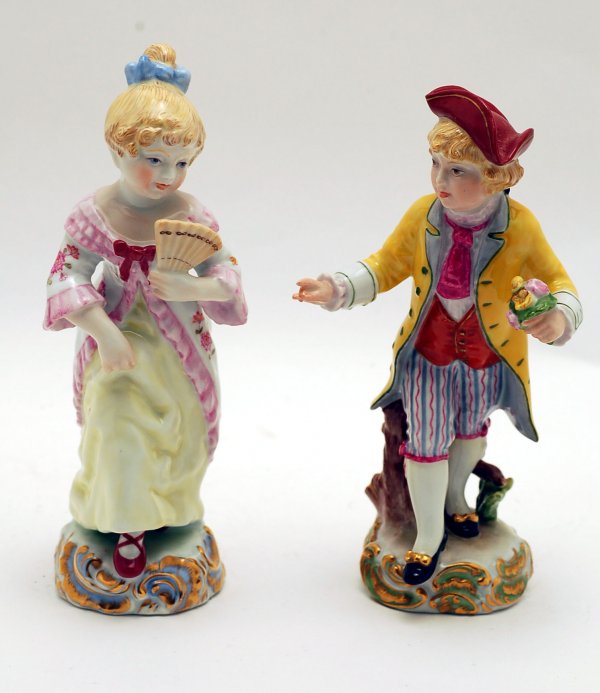 Appraisal: Two Herend porcelain figurines of boy and girl in th