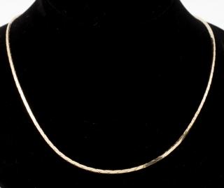 Appraisal: k Yellow Gold Cobra Style Chain Necklace Ladies k cobra