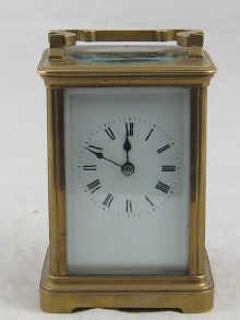 Appraisal: A French brass carriage clock circa cm high AF