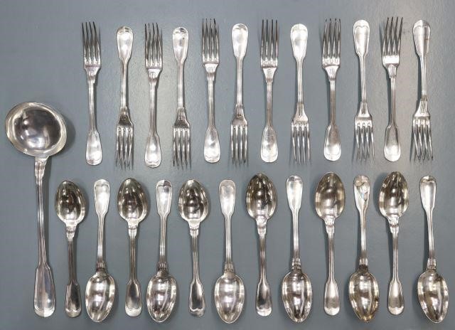 Appraisal: lot of French silver plate flatware two similar assembled services