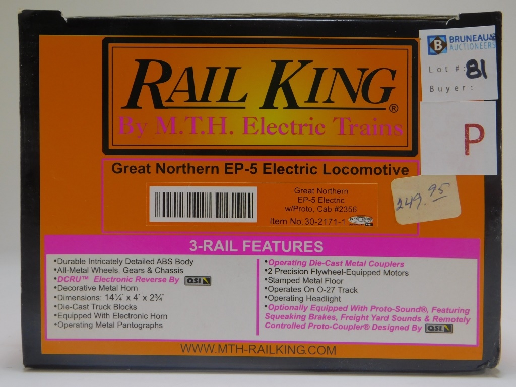 Appraisal: RAIL KING GREAT NORTHERN EP- ELECTRIC O TRAIN Item no