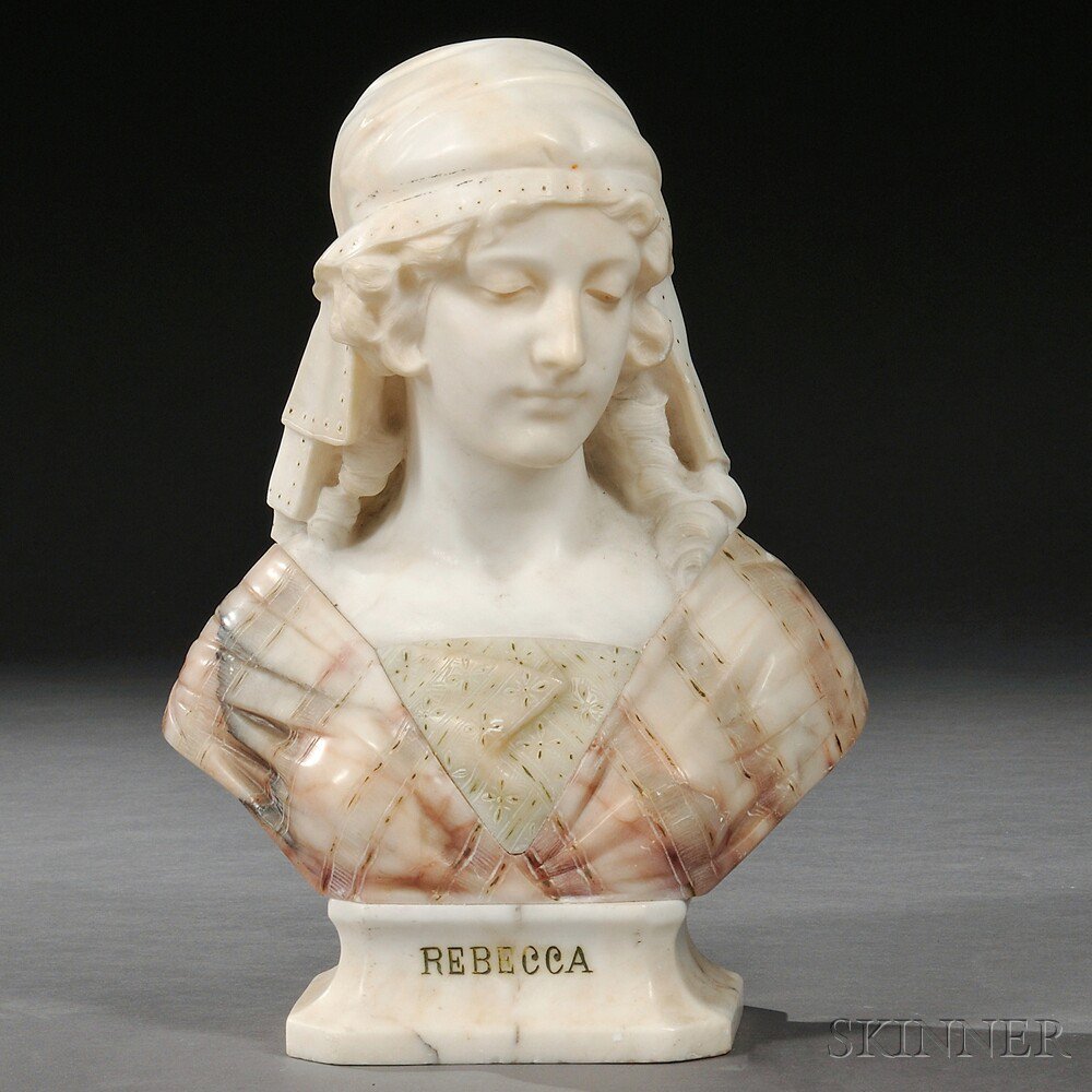 Appraisal: After Professor Giuseppe Bessi Italian - Alabaster Bust of Rebecca