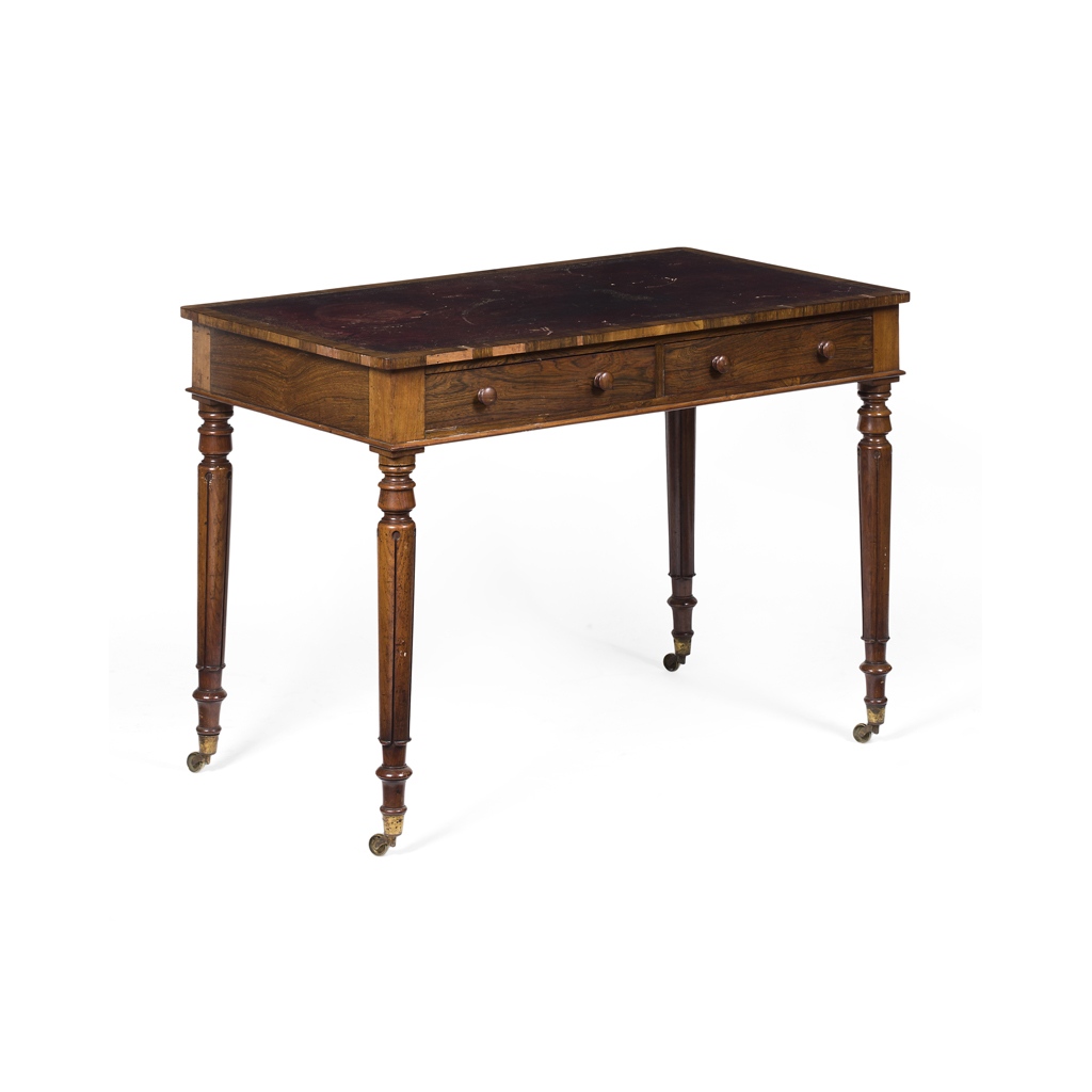 Appraisal: GEORGE IV ROSEWOOD WRITING TABLE EALRY TH CENTURY the rectangular