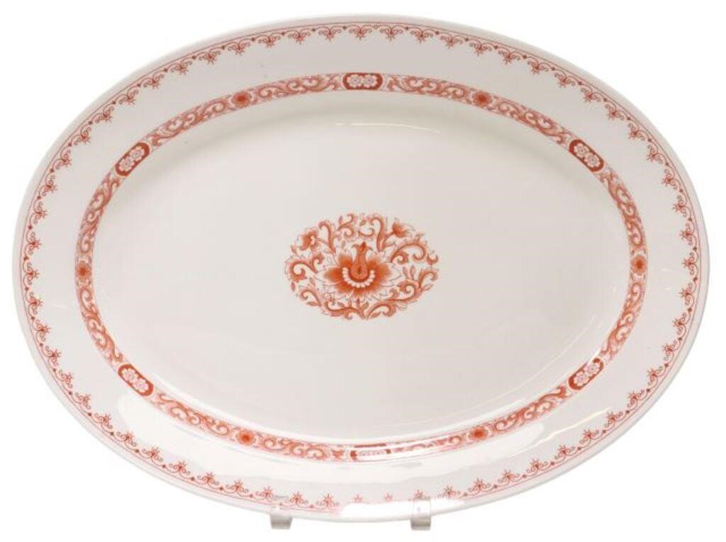 Appraisal: English porcelain oval serving platter Mintons in the Ganges pattern