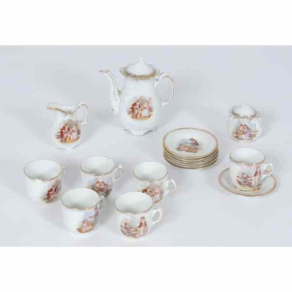 Appraisal: Child's Porcelain Tea Service Continental a child's porcelain tea service