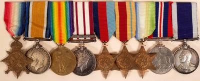 Appraisal: A WWI WWII group to Stoker W H George Royal