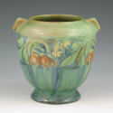 Appraisal: Roseville Baneda - vase in green and blue Excellent mold