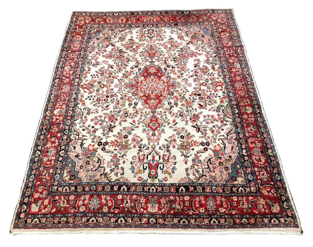 Appraisal: RUG Semi-antique Persian Sarouk carpet ' x ' hand-woven c