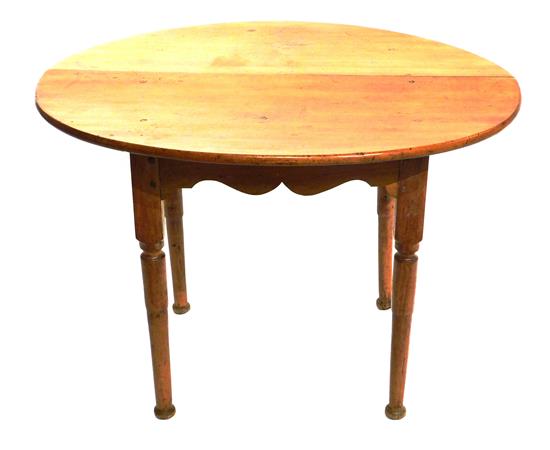 Appraisal: Tavern table th C oval top comprised of two board