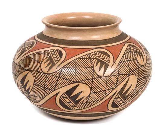 Appraisal: Sale Lot Fannie Nampeyo Hopi - Pottery Jar having whirlwind