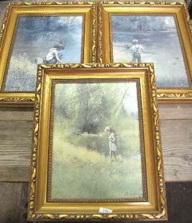 Appraisal: Framed Oil on Board Paintings Signed by A Sehring 'The