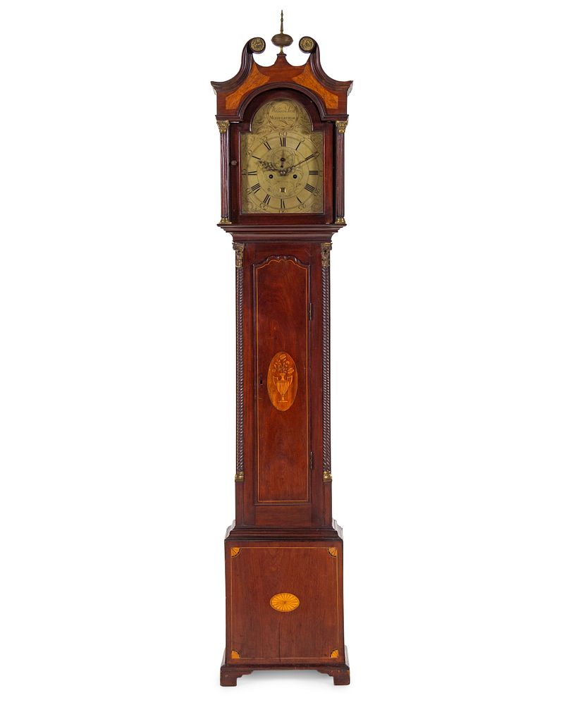 Appraisal: A Scottish George III Mahogany Tall Case Clock A Scottish