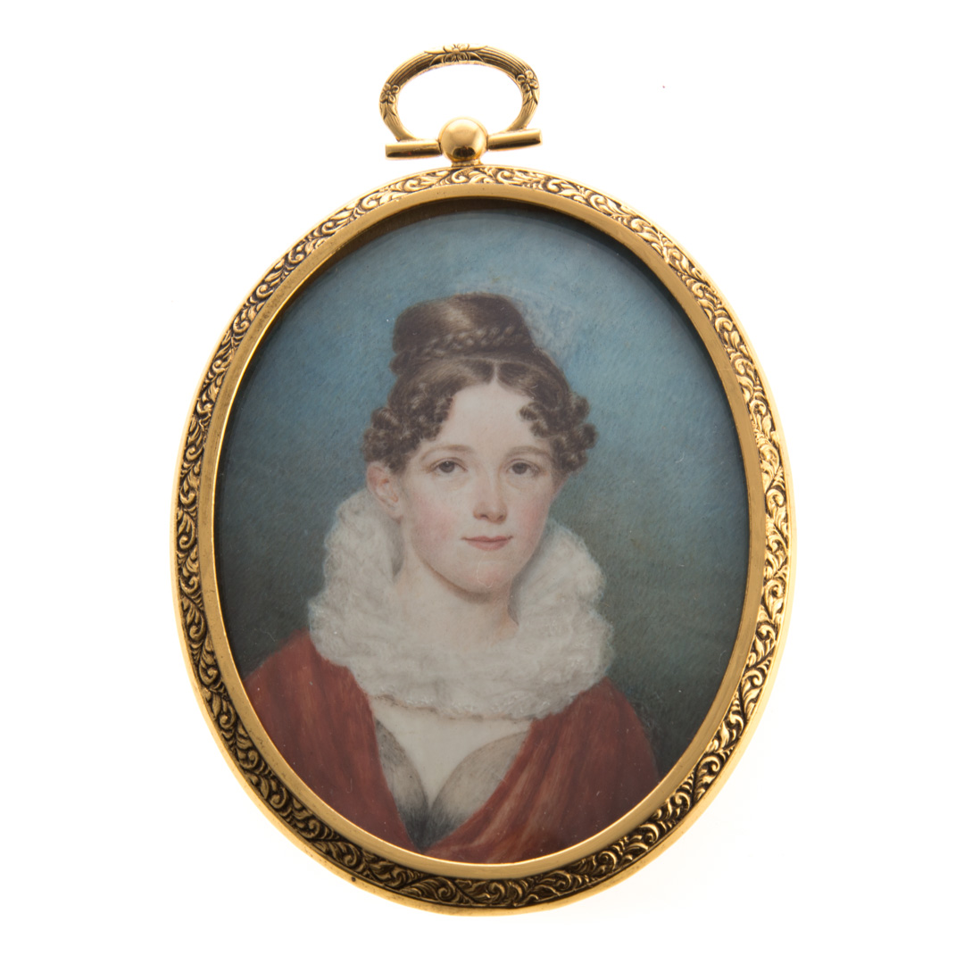 Appraisal: Attr Sarah Goodrich Portrait mini of Boston lady American -