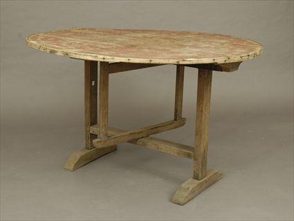 Appraisal: Painted Tilt-Top Table