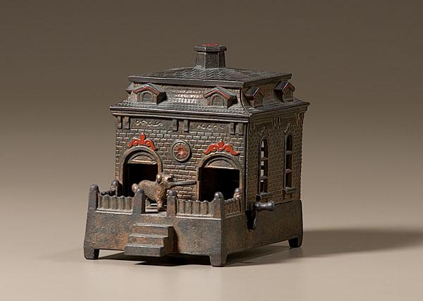 Appraisal: DOG ON TURNTABLE MECHANICAL BANK BY H L JUDD Connecticut