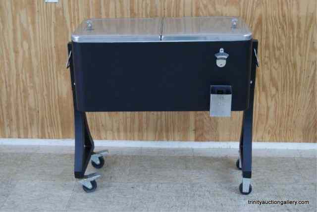 Appraisal: Large qt Beverage Ice Chest Cooler on CastersFrom the estate