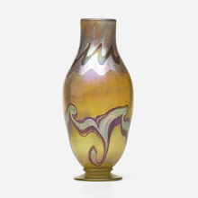 Appraisal: Tiffany Studios EARLY VASE USA c hand-blown Favrile glass h