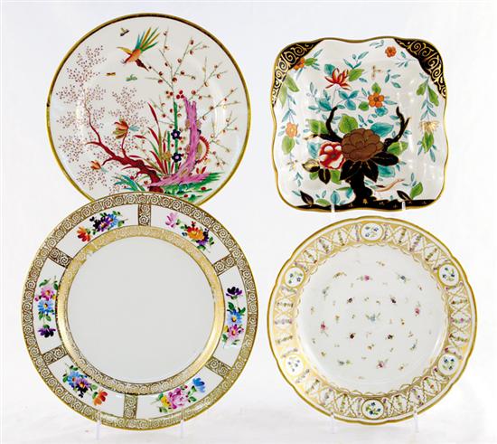 Appraisal: English porcelain plates and ironstone bowl Flight Barr Barr plate