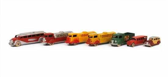 Appraisal: COLLECTION OF TOOTSIETOY VEHICLES INCLUDING TRANS-AMERICA BUS X PETROL TANKERS