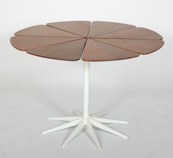 Appraisal: Richard Schultz petal table for Knoll early original redwood on