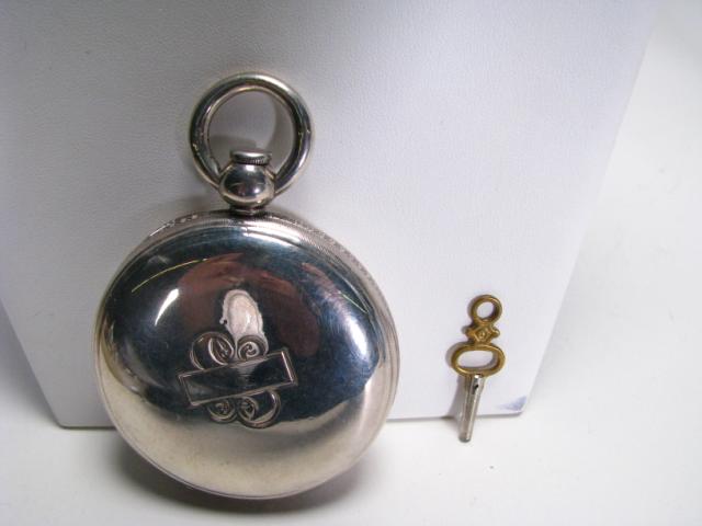 Appraisal: Elgin Watch Company coin silver pocket watch white enameled face