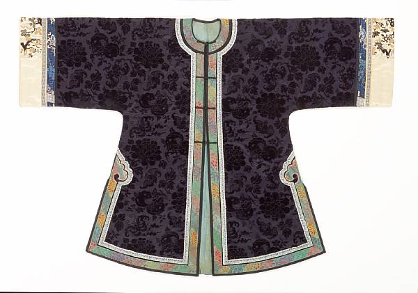 Appraisal: Two cut velvet coats Late Qing Early th Century The