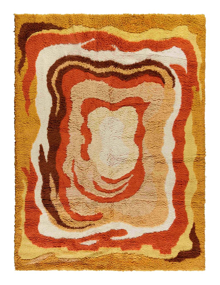 Appraisal: Modernist Mid th Century Pile Rug c Modernist Mid th